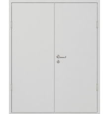 Влагостойкая Дверь Капель двупольная равнопольная Телегрей 4 RAL 7047 Глухая