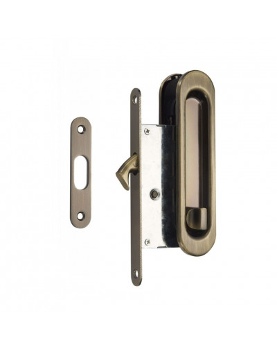 Kilitli sürme kapı kolu. SDL-05AB (bronz)