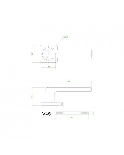 Kapı Kolları V45SG (Saten Altın)