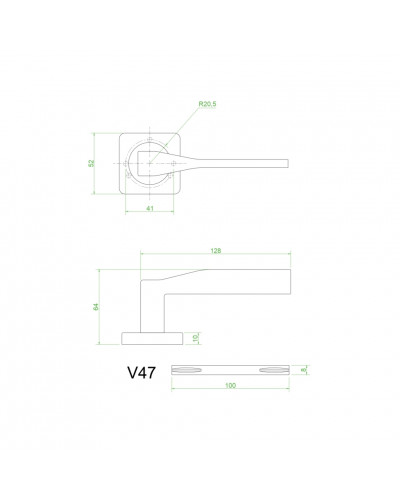 Kapı Kolları V47SG (Satine Altın)