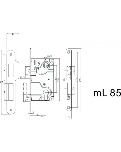Silindirli Kilit ML85SB (mat altın)