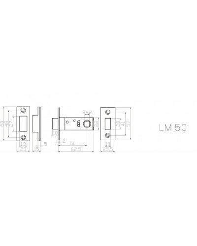 Oda içi manyetik kilit LM50SN (mat nikel)